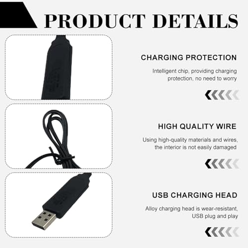 3PCS RC USB Battery Charger with SM-2P Connector Plug 3.7V Battery Charger Cable USB Compatible 3.7V USB Charger Cable for Nicd/Nimh/Lipo Batteries with Led Indicator for RC Car Child Toy Car - Image 3