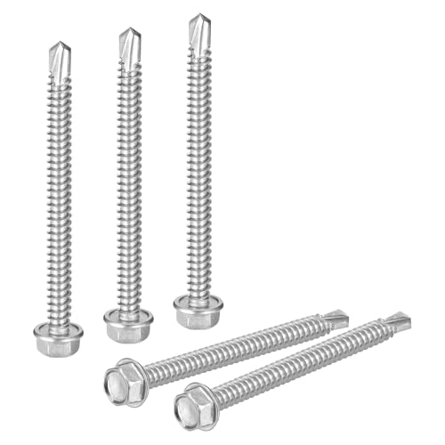 Vis autotaraudeuses inox 410 tête de rondelle hexagonale pour tôle et métal