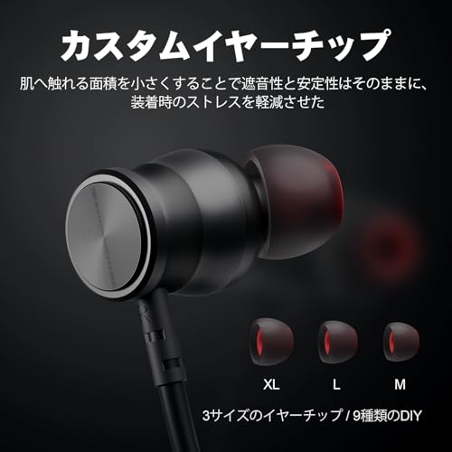 Image of Rythflo Bluetooth Earphones, Neckband Type, 150 Hours of Continuous Playback, Wireless Bluetooth Earphones, with Microphone, Earphones, Waterproof, IPX7, Deep Bass, Type-C Rapid Charging, Ideal for