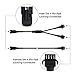 4pcs 2-Feet Extension Cords and 3pcs 2-Way Splitters for Underglow RGB LED Strip Light Kits on Motorcycles Trikes Golf Carts ATVs EXT-2FT