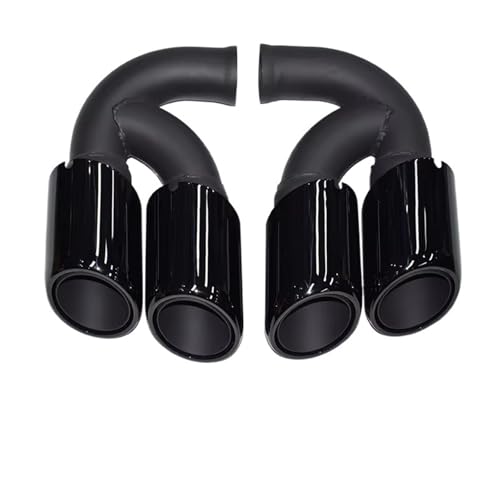 Embout de pot d'échappement Porsche Cayenne 958 en acier noir