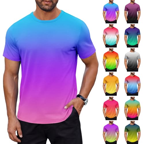 12 Pack Men's Cotton T-Shirts Mixed Color Casual Shirts Summer Trendy Classic Short Sleeve Tees