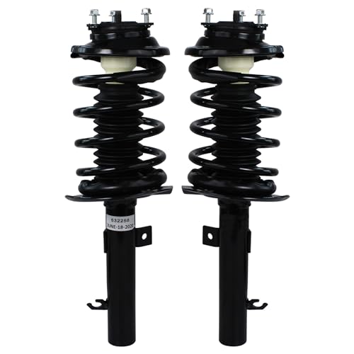 Image of Detroit Axle - 2.0L Front End Suspension Kit for Ford Focus 2006-2007, Struts Lower Control Arms w /Ball Joint Tie Rods Boots Sway Bars Replacement Ready Struts Shocks Assembly - 12pc Set