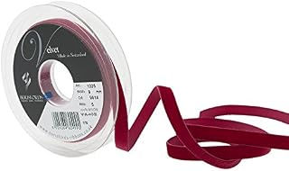 Berisfords Velvet Ribbon, Dark Red, 10.2 x 1.5 x 10.2 cm