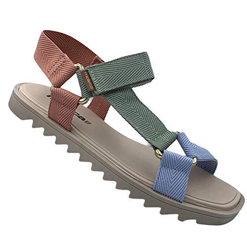 SANDÁLIA MOLECA PAPETE TIRAS GORGURÃO EVA COLORS FEMININA