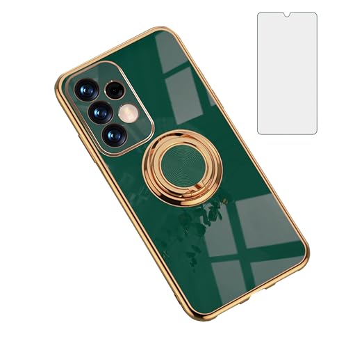 Coque Samsung Galaxy A52S 5G en silicone avec anneau support et verre trempé Asuwish