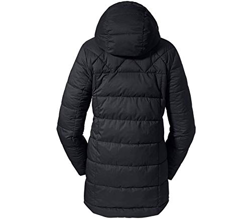 Schöffel Damen Insulated Parka Boston L, wasserabweisender, winddichter Parka, funktioneller und stylischer Wintermantel, black, 38
