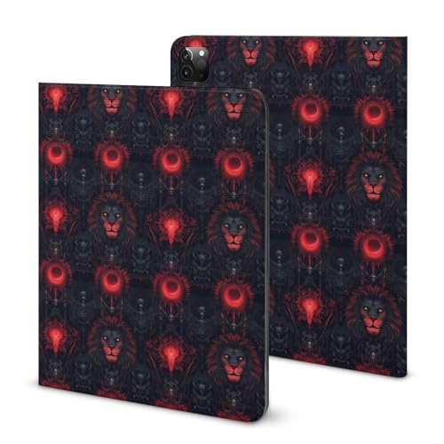 Étui iPad Pro 11 compatible 2018-2022 housse support porte-crayon lion