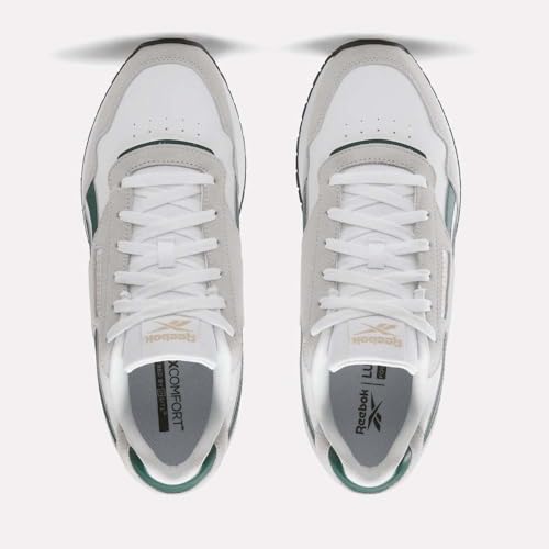 Reebok Unisex Glide Trainers, White Collegiate Green Grey 1, 7.5