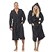 Produktbild CLASS HOME COLLECTION Unisex Damen Herren Bademantel | Saunamantel mit Kapuze | Morgenmantel mit aufgesetzten Taschen und Gürtel | 100% Baumwolle | Oeko-TEX® Standard Zertifiziert | Anthrazit Gr. L