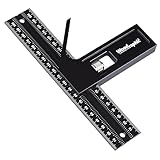 Woodraphic 200mm Combination Square – Metric CNC Marking and Layout Tool for Woodworkers, Joinery, Cabinet Setup, and Framing – Precision Aluminum Measuring Ruler