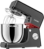 ★ POTENTE AMASADORA DE PAN: Homlee SM-1511 Potencia extra potente de 1800W con 6 niveles de velocidad con función de pulso, para realizar incluso las tareas más difíciles, ya sea para mezclar ingredientes húmedos y secos, amasar masa de pan o crema batida. Motor más potente, ¡a la vez que silencioso!