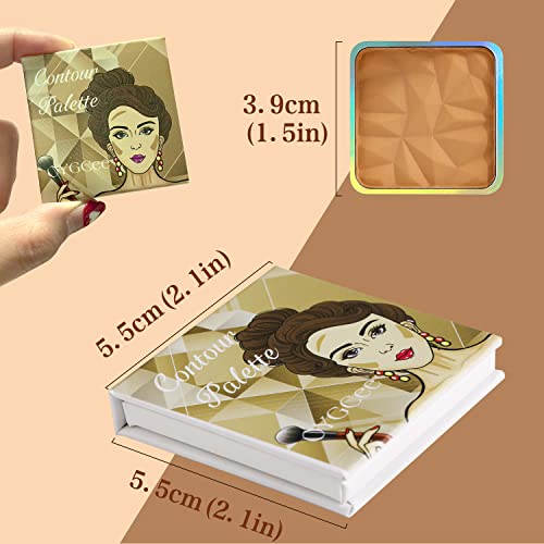 Dark Bronzer Contour Powder Makeup Palette, Contour Pallet for Black Women, Matte Bronzing Contouring Palettes,Smooth Highly Pigmented Powder, Deep Tan - Image 6