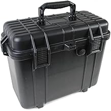multicomp PRO 16" Weatherproof Equipment Case, made of Polypropylene Plastic, Black with Foam Insert, 16" X 12.5" X 8.5"