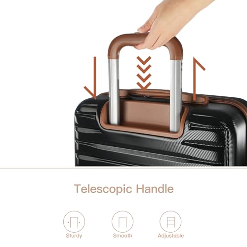 Image of 3 Piece ABS+PC Luggage Set, Carry On with Spinner & Duffle