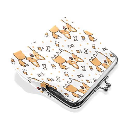 Zzaeo Cute Dog Breed Welsh Corgi Coin Purse For Women And Girls Coin Pouch With Kiss-Lock Buckle Cute Money Bag Retro Change Holder Small Coin Wallet Cards Holder #TOP3