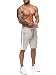 Produktbild OneRedox Herren Cargo Shorts Kurze Hose Bermuda Short Sommer Cargoshort Cargohose Modell 1400 Grau Weiss M