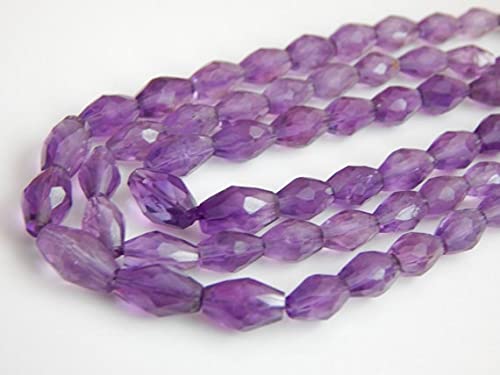 Perles améthyste facettées haut de gamme bicone de 5x6mm