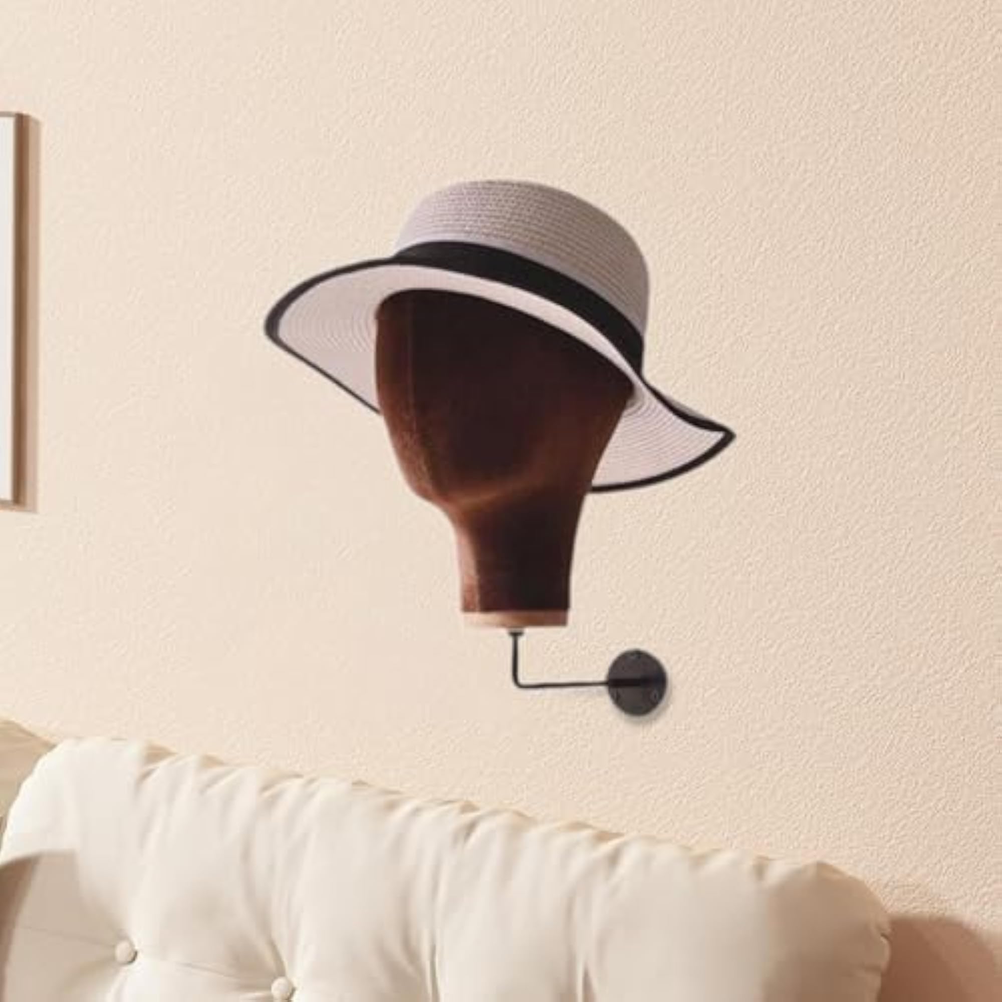 Sturdy Fashion Wall Mounted Wig Stand for Salon Use