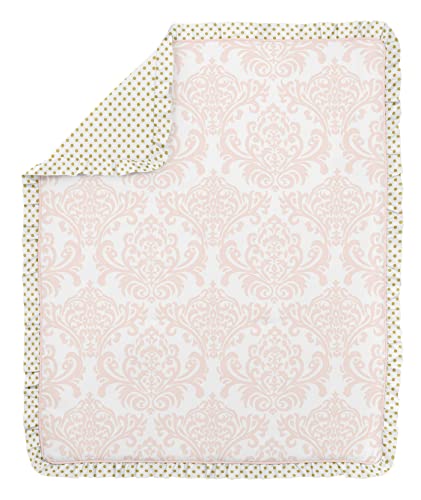 image for Sweet Jojo Designs Blush Pink White Damask and Gold Polka Dot Amelia G