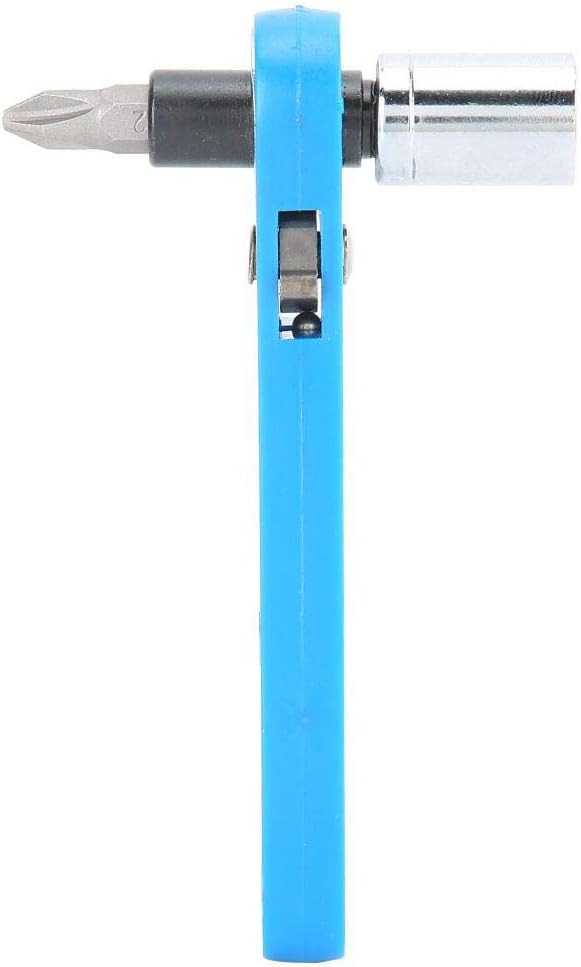 Ratchet Wrench, 10mm Blue Ratchet Socket Wrench with Screwdriver Bit Kit for Garage,Auto Repair Shop,Factory,Home