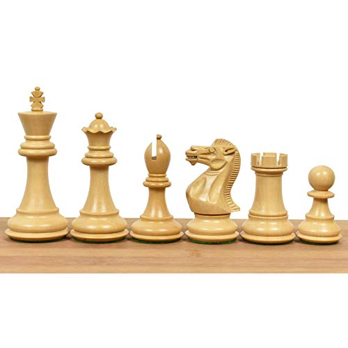 Ensemble de pièces d'échecs Staunton ébène de poids 3.9"