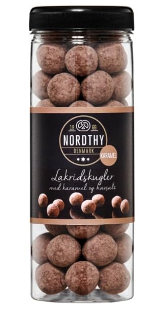 Nordthy Lakritzkugeln mit Karamell-Meersalz 300g – Skandinavische Spezialität