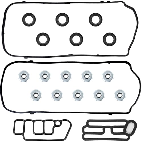 Image of VS50773R Engine Valve Cover Gasket Set Kit & 15845-R70-A01 Solenoid Valve Gasket for Honda Accord Odyssey Pilot Ridgeline Acura MDX RDX RL TL TSX ZDX 2008 2009 2010 2011 2012 2013 2014 2015 2016 2017