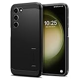 Spigen Galaxy S23 ケース 耐衝撃 [ SC-51D | SCG19 ] スタンド付き 米軍MIL規格取得 三層構造 スマホスタンド カメラ保護 傷防止 衝撃 吸収 Qi充電 ワイヤレス充電 タフ・アーマー ACS05718 (ブラック)
