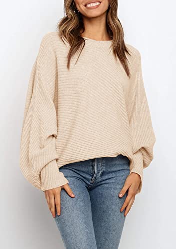 Image of Mafulus Womens Oversized Sweater Fall Winter Slouchy Pullover Jumper Tops