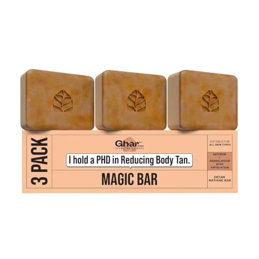 Ghar Soaps Sandalwood & Saffron Magic Bar For Bath (300 Gms Pack Of 3) | Paraben Free | Chandan & Kesar Bath Soap | Handmade Soaps For Glowing | Skin Brightening Soap For Men & Women