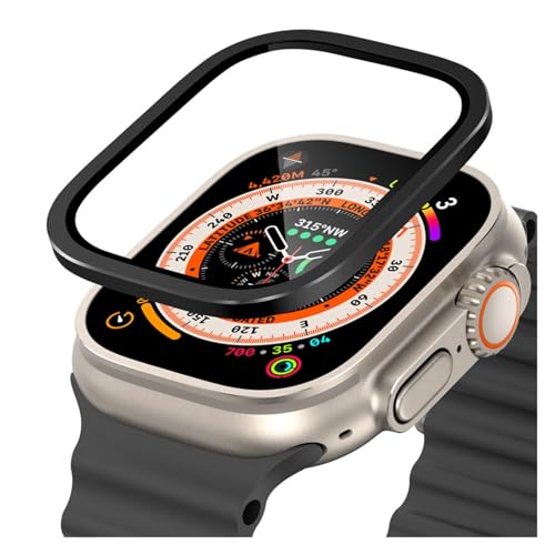 Cadre en titane Apple Watch Ultra 2 coque de protection haut de gamme noir 49mm