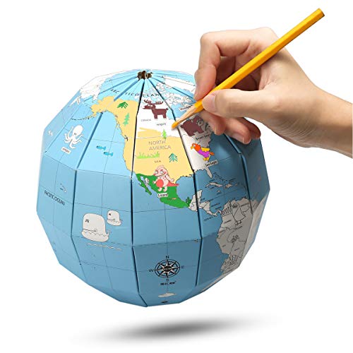 MECO ELEVERDE Mappamondo Globo per Studenti Globe-Map of The World