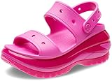Crocs Unisex Classic Mega Crush Platform Sandals Heeled, Juice, 9 US Men