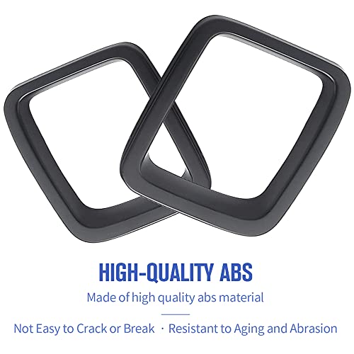 Image of Front Grille Grill Inserts Cover Compatible with Jeep Compass 2017 2018 2019 2020 2021 ABS Grill Cover Rings Frame Trims Kit 7PC (Matte Black)