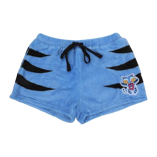 Kpop Demon Hunters Derpy Tiger Womens Plush Shorts with Drawstring and Pockets