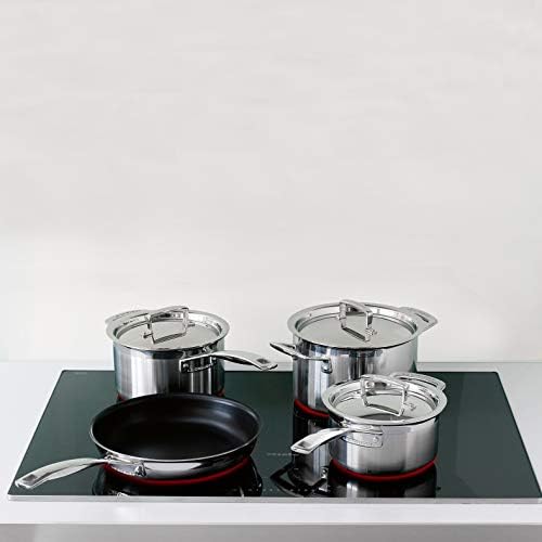 Le Creuset 3-Ply Stainless Steel Cookware Set, 4 Pieces