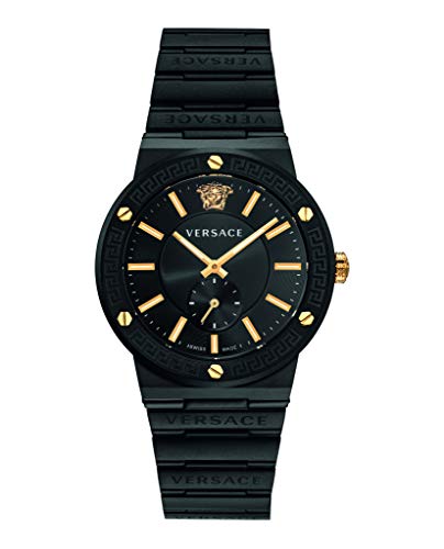 Mens IP Black/IP Yellow Gold Versace Watches Greca Logo VEVI00620