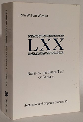 Notes on the Greek Text of Genesis (SEPTUAGINT ... 1555408842 Book Cover