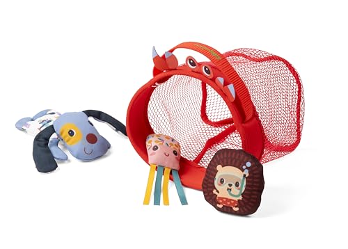 Jeu ludique bain bébé : filet de pêche Lilliputiens 83581 et ses personnages flottants