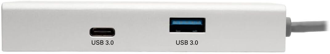 Tripp Lite USB C Docking Station w/ USB-A Hub, HDMI, Gbe, 4K @ 30Hz Portable Thunderbolt 3 Silver (U442-DOCK13-S) image 4