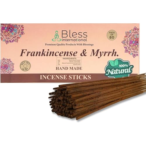 Bless-Frankincense-and-Myrrh 100%-Natural-Handmade-Hand-Dipped-Incense-Sticks...