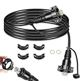 kilogorge Marine Network Cable for Garmin GPSMAP, 【20F/Set】 RJ45 Male to Male Ethernet Cable for Garmin Navigation, ECHOMAP UHD/Ultra, GCV, GSD, and More Replace for 010-10551-00（Black A）