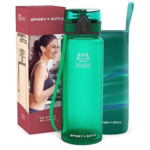LG Luxury & Grace Sports Water Bottle 750 ml. Tritan Gym Bottle. BPA & BPS Free. Airtight Safety Closure and Push Button Opening. Reusable Bottle with Neoprene Sleeve.