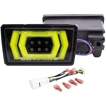 Exterior Lights - LED F1 Style 4th Brake/Fog Light W/Reverse Compatible with Subaru WRX 2022-2025 Neon Yellow, Clear Lens, 12V, Polished plug and play