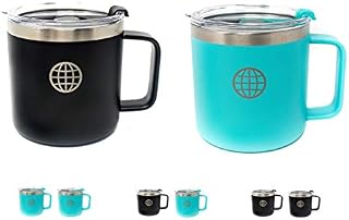 Camping Coffee Mug with Lid and Handle - JTSC Products 2 Pack 14