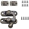 Antique Bronze Right Latch Hook Hasp, Small Box Hinges and Retro Latch Lock for Decorative Cabinet Small Wooden Jewelry Box Gift Box 1 Pcs Hasp Catch + 2 Pcs Hinges
