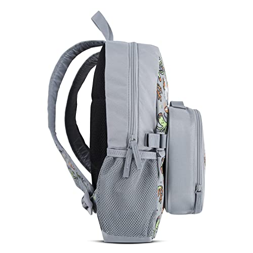 Hurley Mochila masculina e conjunto de almoço, Cinza lobo, One Size, Conjunto de mochila e almoço