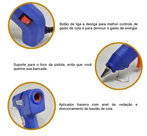 Pistola Grande Aplicador Cola Quente 110V/220V 100w