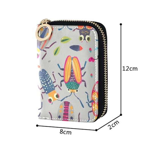 GAIGEO Fun Wallets for Women Small RFID Blocking Credit Card Wallets Colorful Cartoon Animal Yellow Coin Purse Pouch with Zipper3